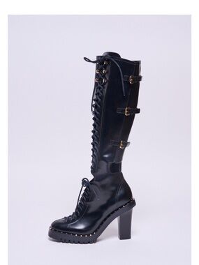 New Valentino Rockstud  39 open  back riding boots